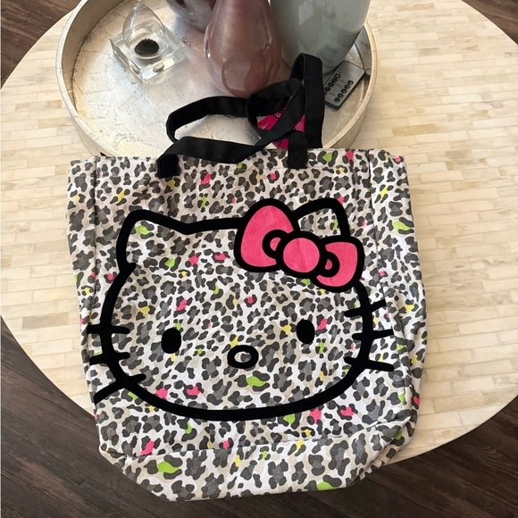 Hello Kitty Handbags - Hello Kitty Leopard Print Kids Bag - Pink and Black